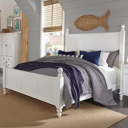 Cottage King Bed with Turned Legs